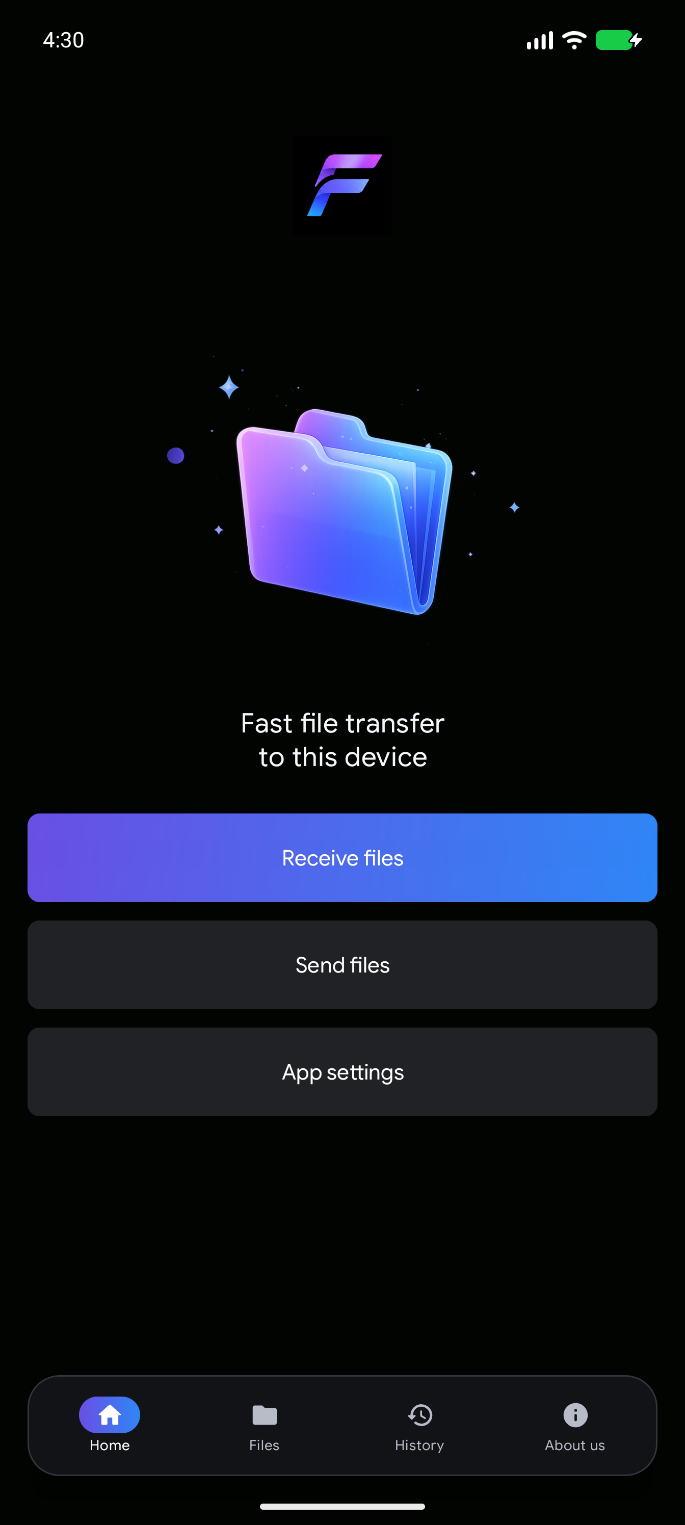 Главный экран FilePulse для Android